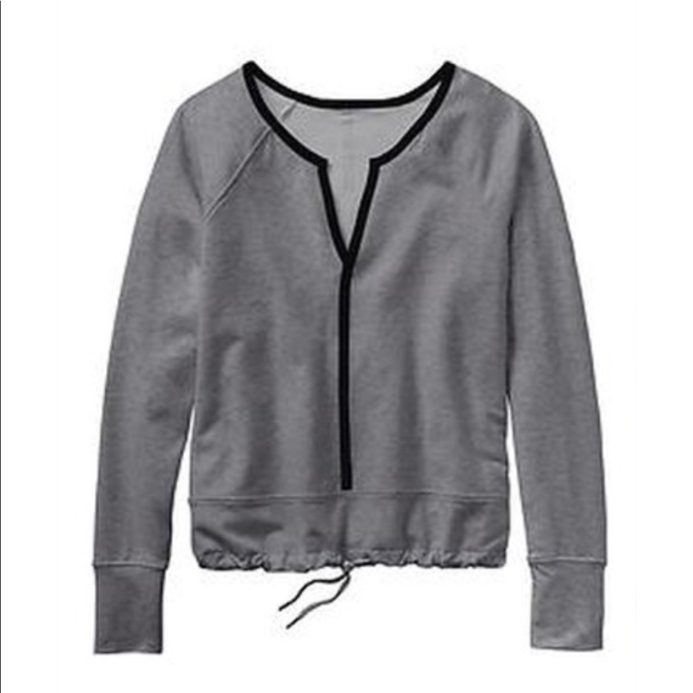 Athleta Grey Sentry Drawstring Pullover Size L